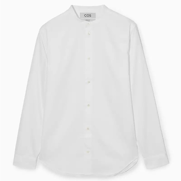 COS Grandad Collar Cotton Shirt - Picture 4 of 6